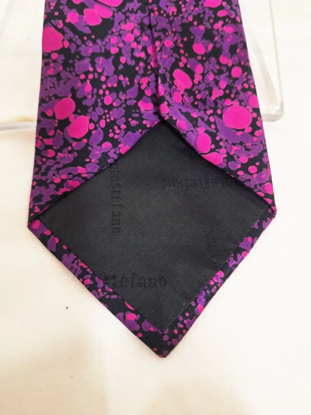Santostefano Silk Tie Purple Pink Vintage santostefano tie